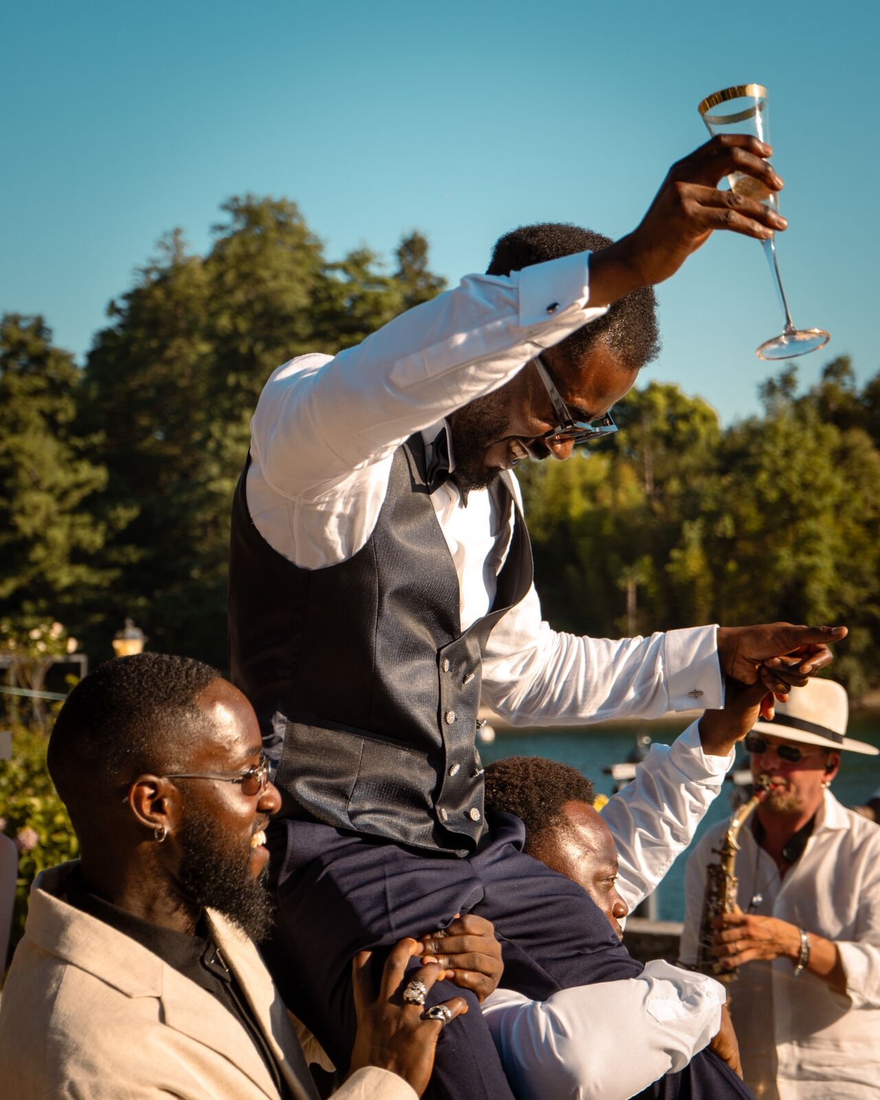 Festa di matrimonio all'aperto